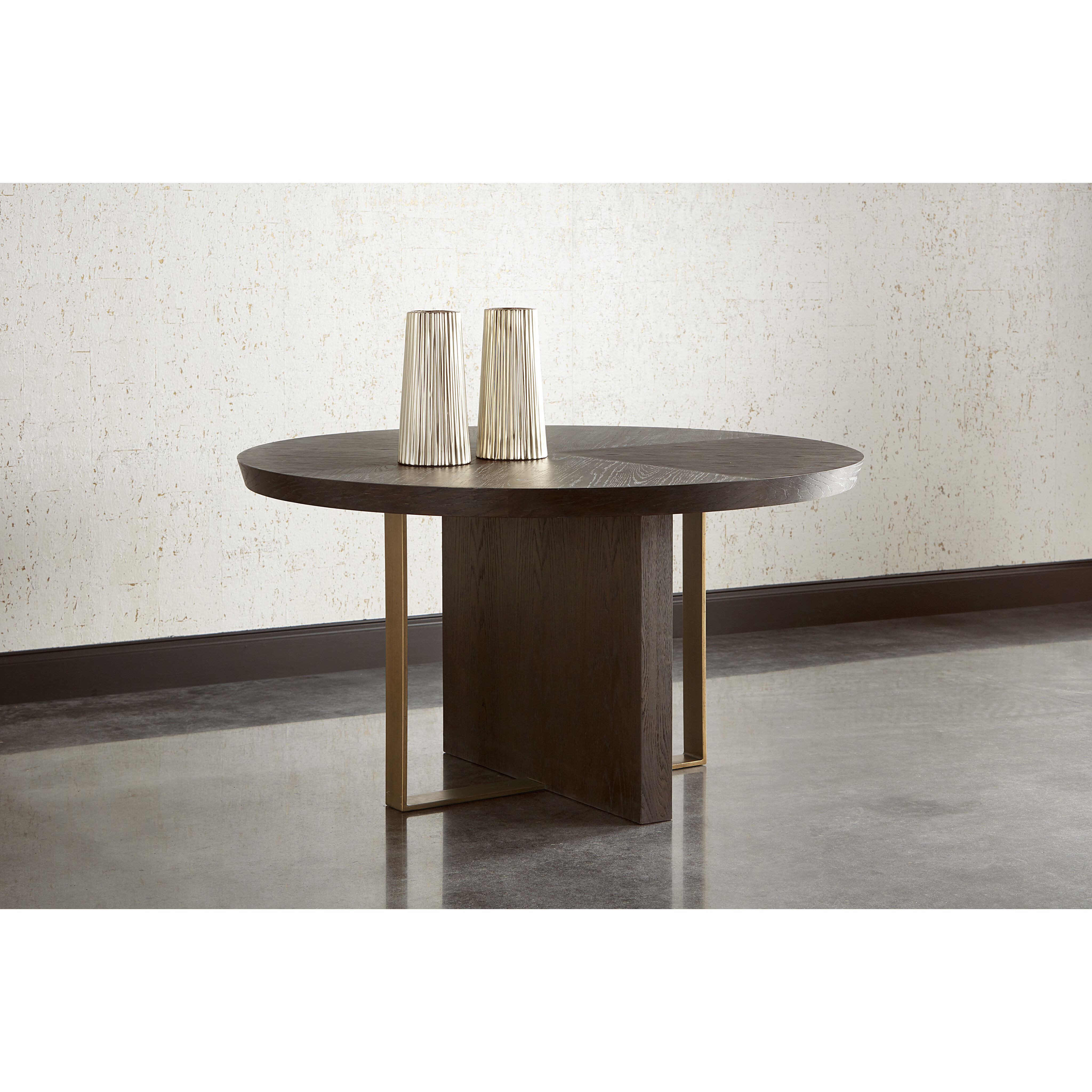 Lars 55 X 29.5 inch Espresso / Antique Brass Dining Table